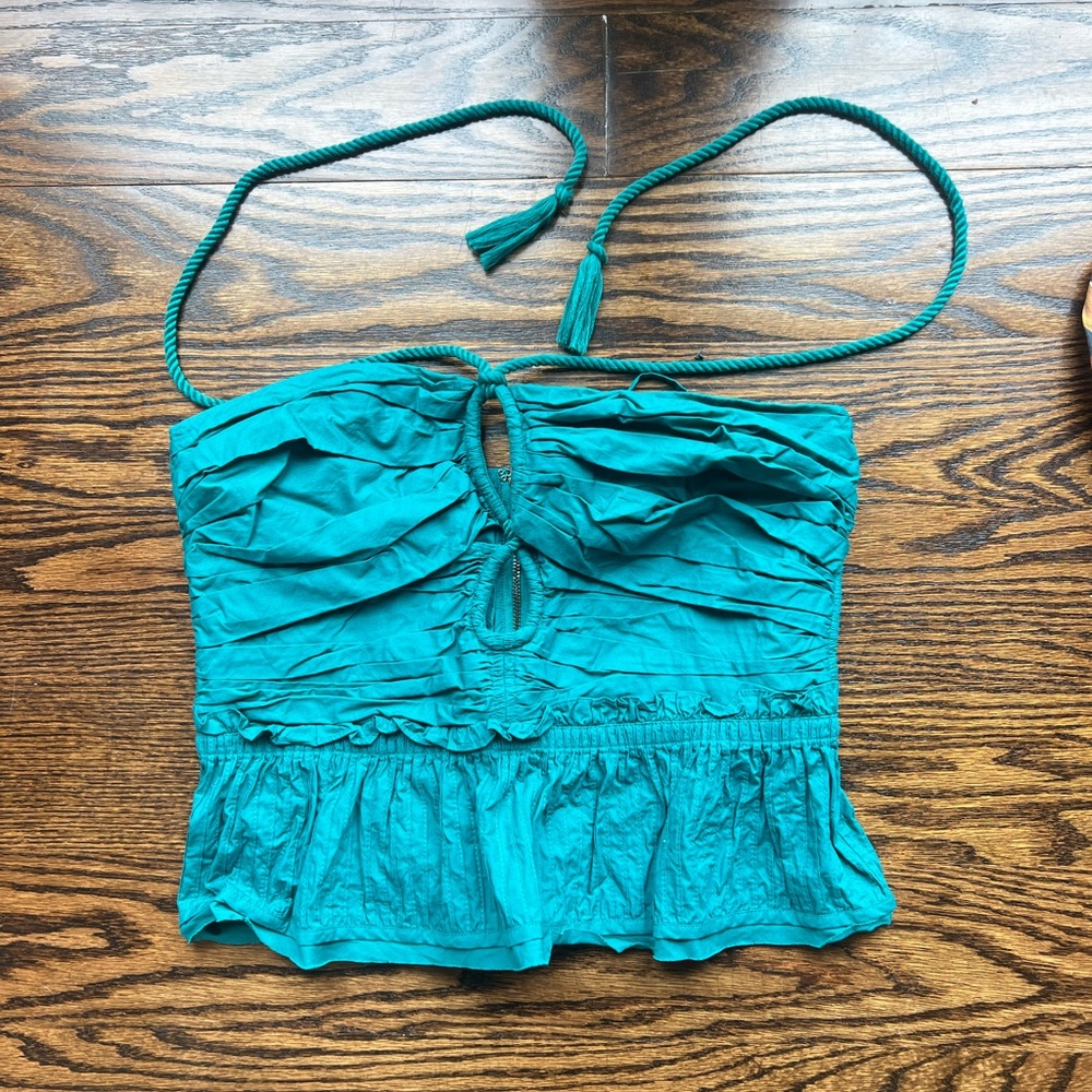 Ulla Johnson Teal Ruched Women's Top